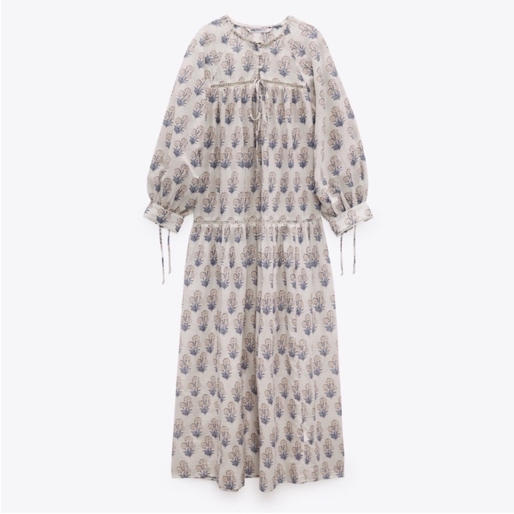 ZARA | Printed Tiered Dress - Picture 6 of 11